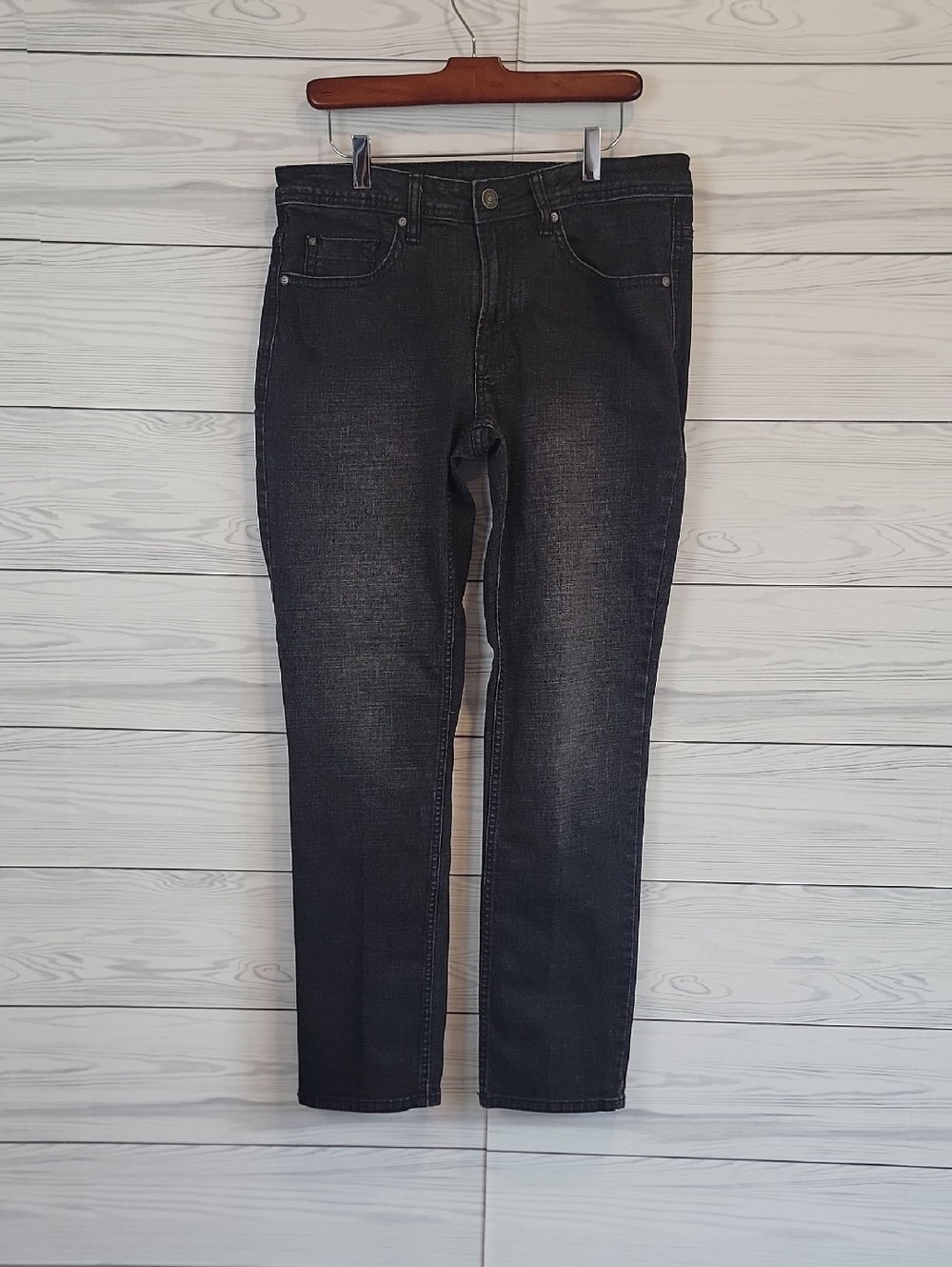 Buffalo David Bitton Jackso. Black Straight-Leg Jeans Mens Size 32 X 32